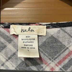 Ava & Viv Black and Red Plaid Top